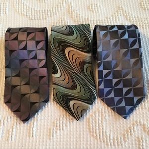 Lot of 3, Vintage, Arrow, Silk Neckties